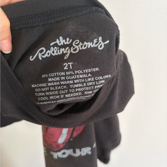 Rolling Stones Kids Black T-Shirt Size 2T - Picture 3 of 3